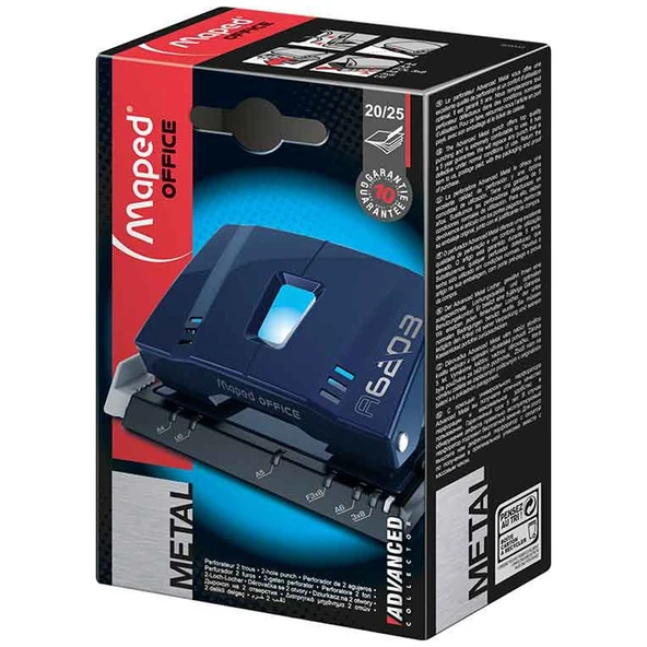Advanced Metal 2 Delikli Delgeç 25 Sayfa Kapasiteli Mavi 3154146203126 ürün görseli 1