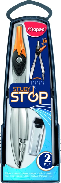 Study Stop Uçlu Pergel + Uç Kutusu 3154141951107 - Resim 2