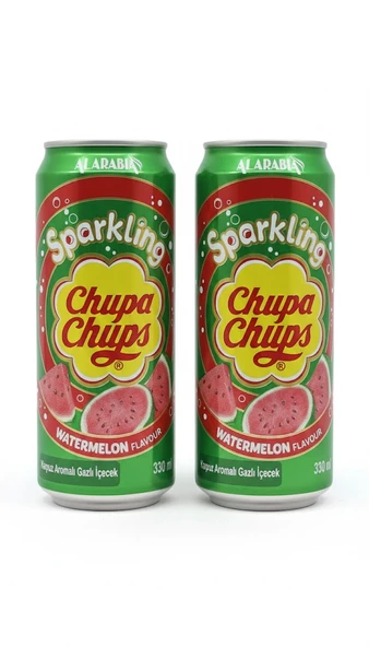 Chupa Chups Sparkling Watermelon Flavour - Karpuz Aromalı Gazlı İçecek 330 ml (2 ADET) ürün görseli 1
