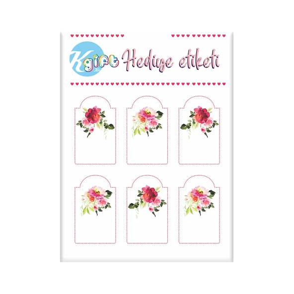 Çiçek Hediye Kartı 2 Li Poşet (6 Paket) ürün görseli 1