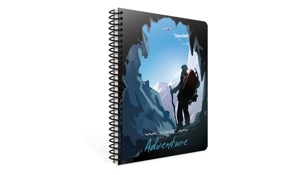 Gıpta Adventure Spiralli Karton Kapak Defter 17X24Cm 80 Yaprak Çizgili (4 Lü Paket) 3847 ürün görseli 1