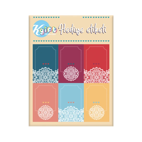 Dantel Hediye Kartı 2 Li Poşet (6 Paket) ürün görseli 1