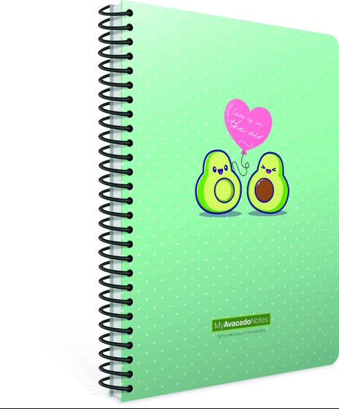 Avocado Notes Spiralli Karton Kapak Defter A4 80 Yaprak Kareli (4 Lü Paket) 5820 ürün görseli 1