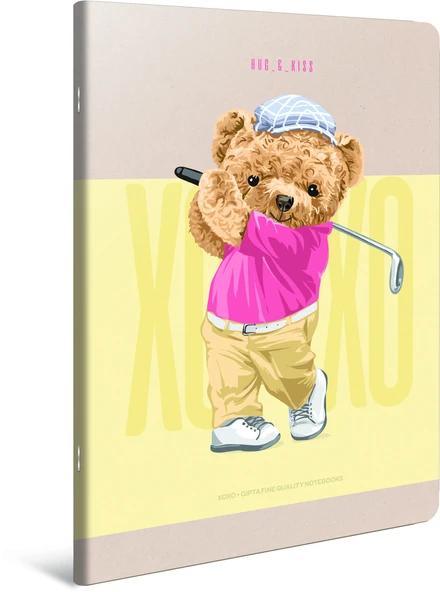 Xoxo Tel Dikişli Karton Kapak Defter A4 60 Yaprak 80 Gram Beyaz Kağıt Çizgili (6 Lı Paket) 6268 ürün görseli 1