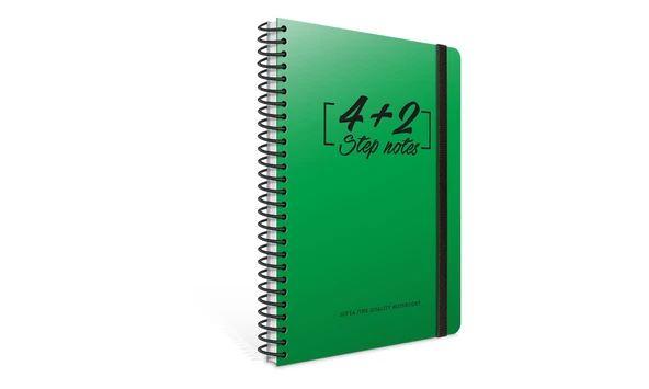 Gıpta Step Spiralli 6 Sep. Pp Kapak 4+2 Defter (4 Kareli 2 Çizgili) 17X24Cm 150 Yp. (2 Li Paket) ürün görseli 1