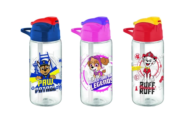 Paw Patrol Pipetli Tritan Matara (Suluk) 500 Cc (Karışık Renk 1 Adet) K222042 ürün görseli 1