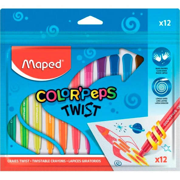 Color Peps Çevirmeli Mum Boya 12 Renk 3154148606123 ürün görseli 1