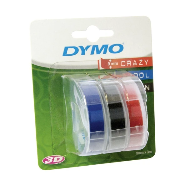 Dymo Kabartma Şerit 9Mm X 3 Metre (3 Renk Karışık) K/S/M S0847750 ürün görseli 1