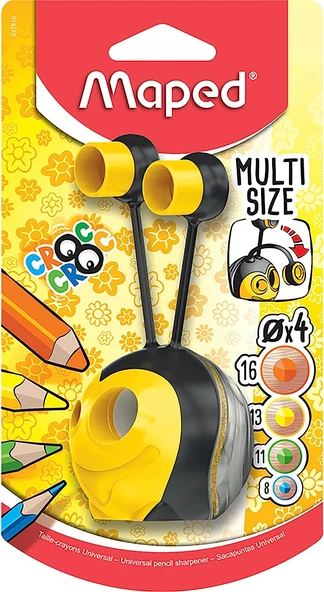 Croc Croc Çift Delikli 4 Çaplı Kalemtraş Blister (1 Adet) 017810 ürün görseli 1