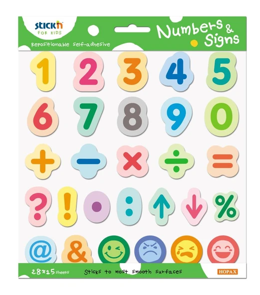 Hopax Stickn Sayılar Seti Sayıları Öğrenmek İçin Kendinden Yapışkanlı Defter 230X20X28Cm X15 Yp. ürün görseli 1