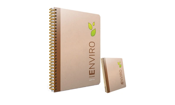 Gıpta Enviro A4 Spiralli Kraft Sert Not Defteri Defter 100 Yp. Çizgisiz (2 Li Paket) ürün görseli 1