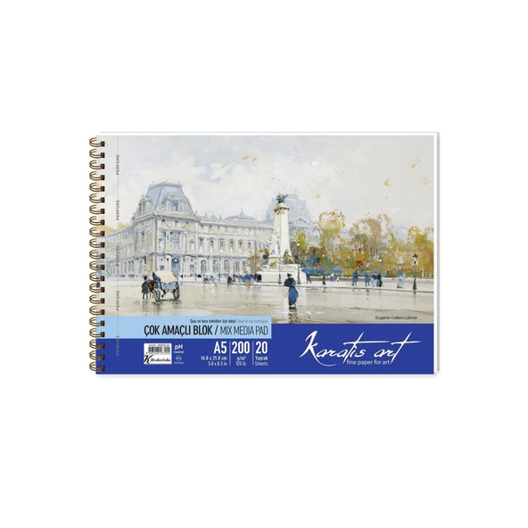 Keskin Color A5 Karatis Resim Defteri Blok Spiralli Art 200 Gram 20 Yaprak 486009-99 ürün görseli 1