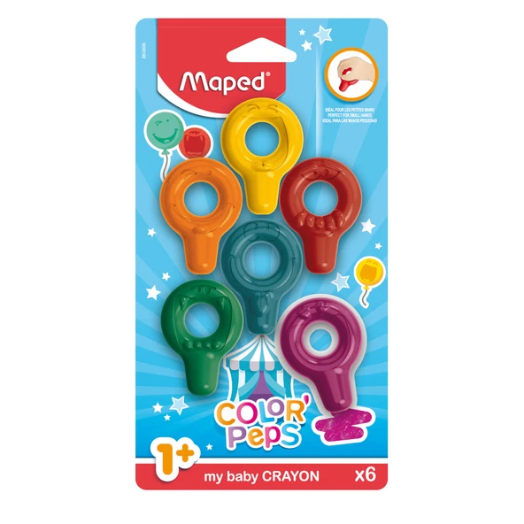 Color Peps 6 Renk Bebek Crayon Bebek Boya Kalemi 3154147491550 ürün görseli 1