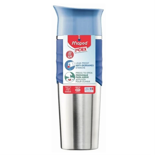 Picnik 320Ml Çelik Termoslu Matara Mavi 3154148719038 ürün görseli 1