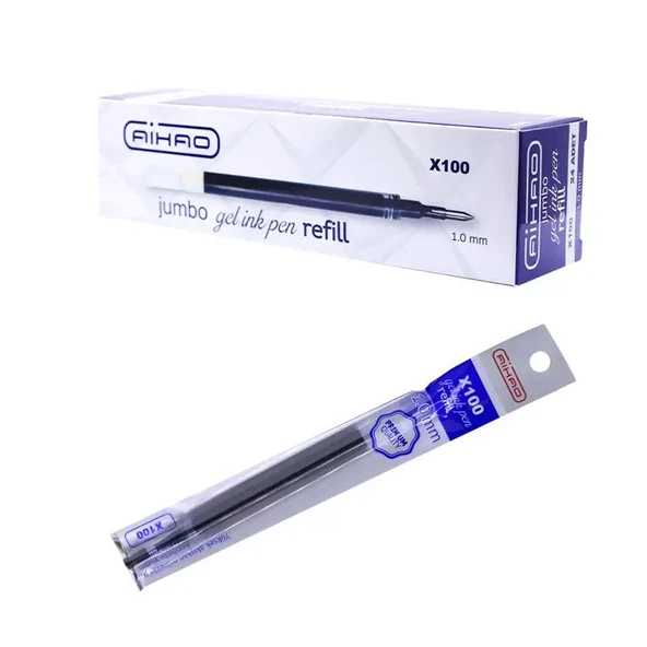 Aihao İmza Kalemi Yedeği (Refil) Jumbo Mavi 8526 (24 Lü Paket) ürün görseli 1