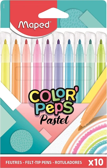 Color'Peps Pastel Keçeli Kalem 10 Renk 845469 ürün görseli 1