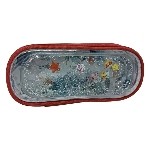 Bearanddeer B&D Kalem Çantası Sulu Şeffaf Kapaklı Elips bd-kcs209 (Karışık Renk 1 Adet) ürün görseli 1