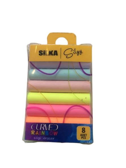 Silka Silgi Rainbow 8 Li Neon Pastel Sg.51 ürün görseli 1