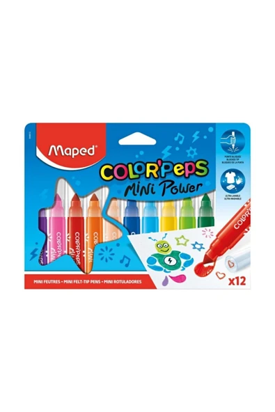Color Peps Mini Jumbo Keçeli Kalem 12 Renk 3154148466123 ürün görseli 1