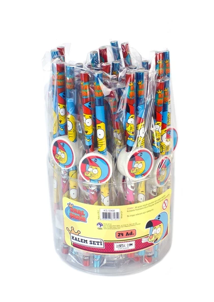 Dolphin Kral Şakir Kurşun Kalem Seti 2 Kalem + Silgi Ks-5968 ürün görseli 1