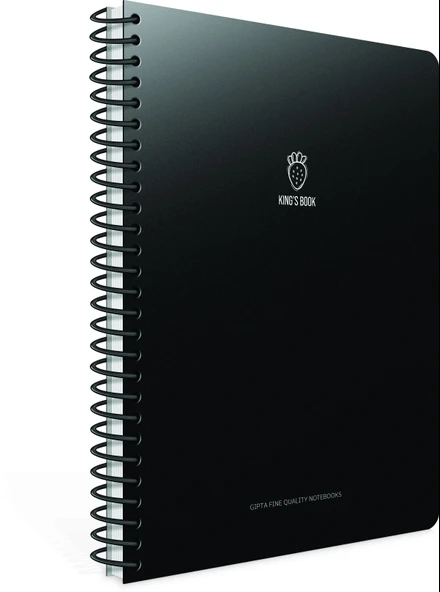 Kings Book Spiralli Plastik Kapak Defter A4 80 Yaprak Kareli (4 Lü Paket) 5921 ürün görseli 1