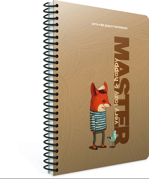 Lazy Master Spiralli Karton Kapak Defter A4 100 Yaprak Kareli (4 Lü Paket) 6166 ürün görseli 1