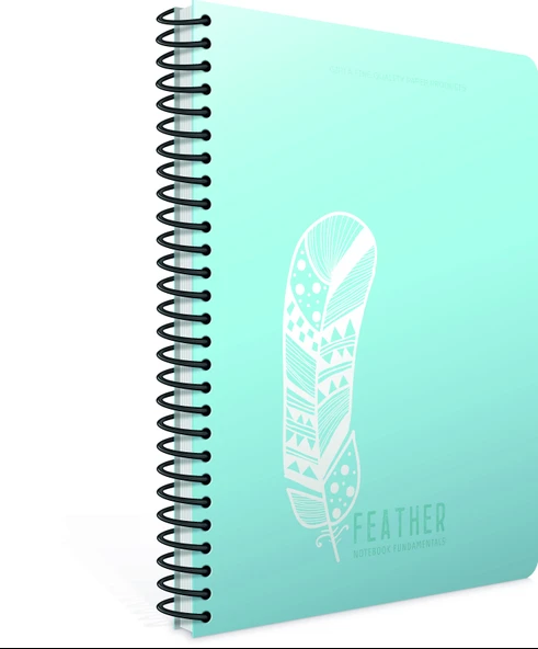 Feather Spiralli Plastik Kapak Defter A4 80 Yaprak Çizgili (4 Lü Paket) 5911 ürün görseli 1