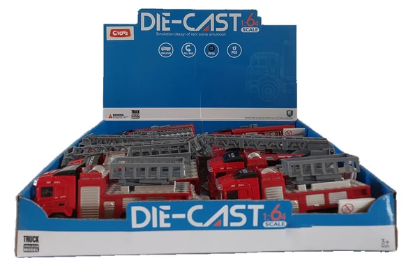 Ctoy Oyuncak Metal Çek Bırak İtfaiye Aracı 411-2 (Karışık Model 1 Adet) ürün görseli 1