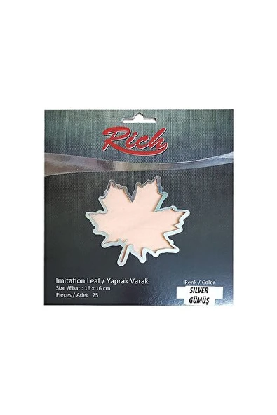 Rich Yaprak Varak Gümüş 16X16Cm Ypv-025-002 ürün görseli 1