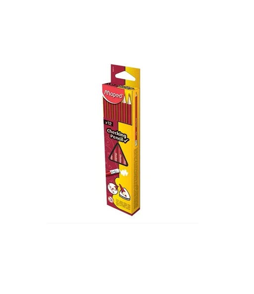 Kırmızı Kopya Kalemi Checking Kalemi Correction Pencil (12 Li Paket) 838510 ürün görseli 1
