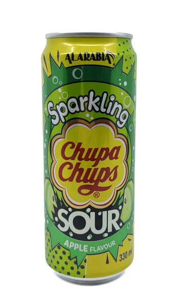 Chupa Chups Sparkling Sour Apple Flavour - Ekşi Yeşil Elma Aromalı Gazlı İçecek 330 ml ürün görseli 1