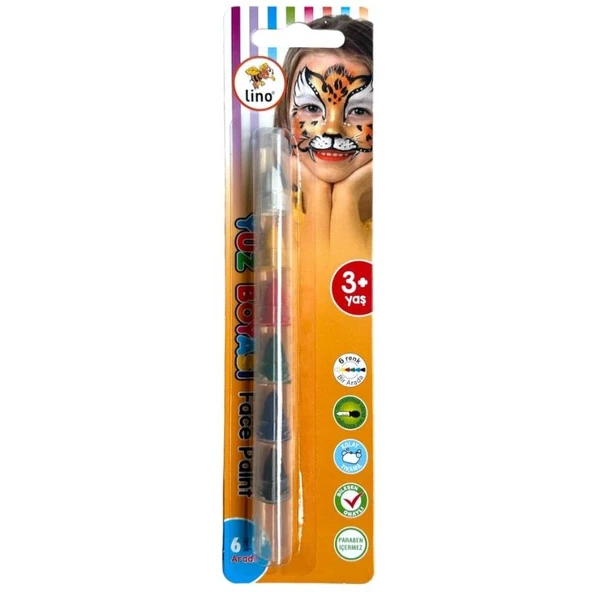 Lino Yüz Boyası 6In1 6 Renk Bir Arada Yıkanabilir ln-902 ürün görseli 1