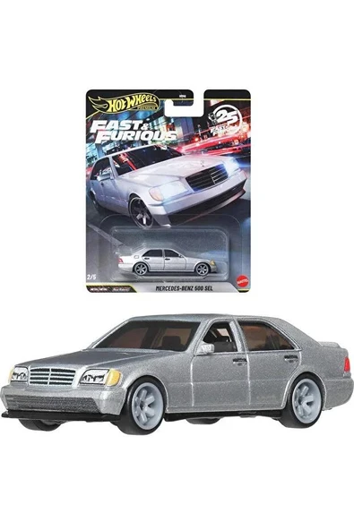 HOT WHEELS Premium Series 25.Yıl Özel Fast & Furious MERCEDES-BENZ 500 SEL HNW46 - JHW67-LA10 ürün görseli 1