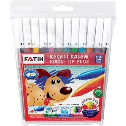 Fatih Keçeli Boya Kalemi 12 Renk Fa34020Kk12R ürün görseli 1