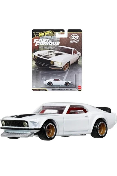 HOT WHEELS Premium Series 25.Yıl Özel Fast & Furious 1969 FORD MUSTANG BOSS 302  HNW46 - JHW72-LA10 ürün görseli 1
