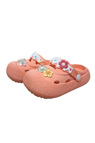 Calx Kız Çocuk Çiçek Figürlü Kaydırmaz Taban Terlik Sandalet BNT8160 ürün görseli 1