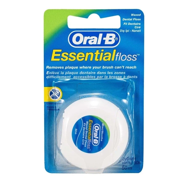 Oral B Essential Floss Diş İpi Naneli 50m ürün görseli 1