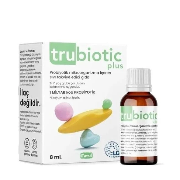 Trubiotic Plus Probiyotik Mikroorganizma Damla 8ml ürün görseli 1