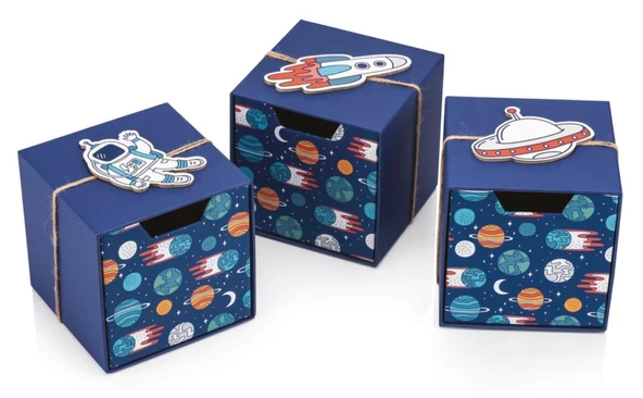Gıpta Space Küp Çekmeceli 6 Lı Hediye Kutusu Seti BX8912 ürün görseli 1