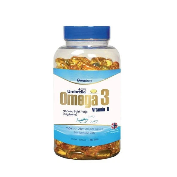 Umbrella Omega 3 Balık Yağı 200 Kapsül ürün görseli 1