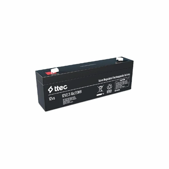 Plus 12V 2.3Ah Bakımsız Kuru Akü Yatay ürün görseli 1