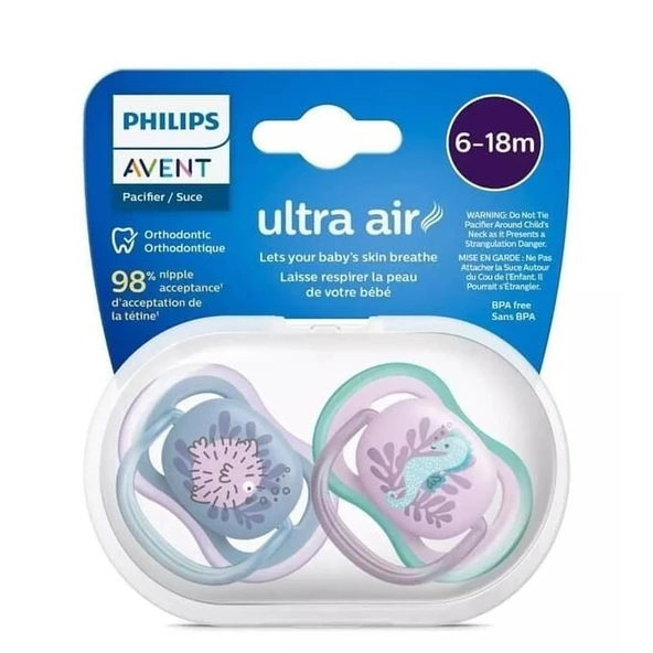 Avent Ultra Air Emzik 6-18 Ay 2li Kız SCF085/61 ürün görseli 1