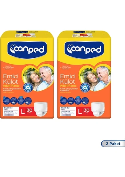 Canped Emici Külot Large 30’lu 2 Paket 60 Adet ürün görseli 1