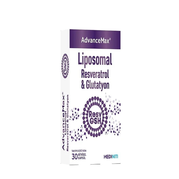 Advancemax Lipozomal Resveratrol Glutatyon 30 Kapsül ürün görseli 1
