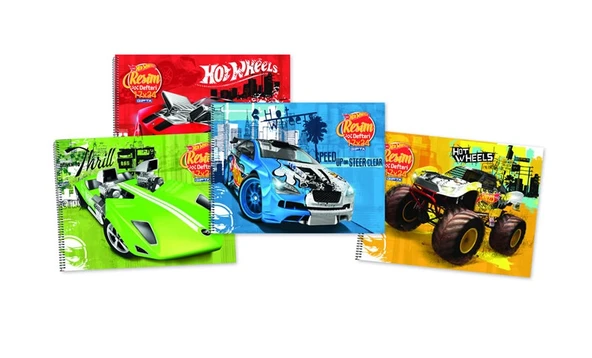 Gıpta Hot Wheels Spiralli Resim Defteri 17X24Cm 15 Yaprak (12 Li Paket) 5436 ürün görseli 1