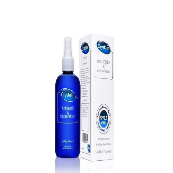 Crystalin Antiseptik Dezenfektan Solüsyon 250 ML ürün görseli 1