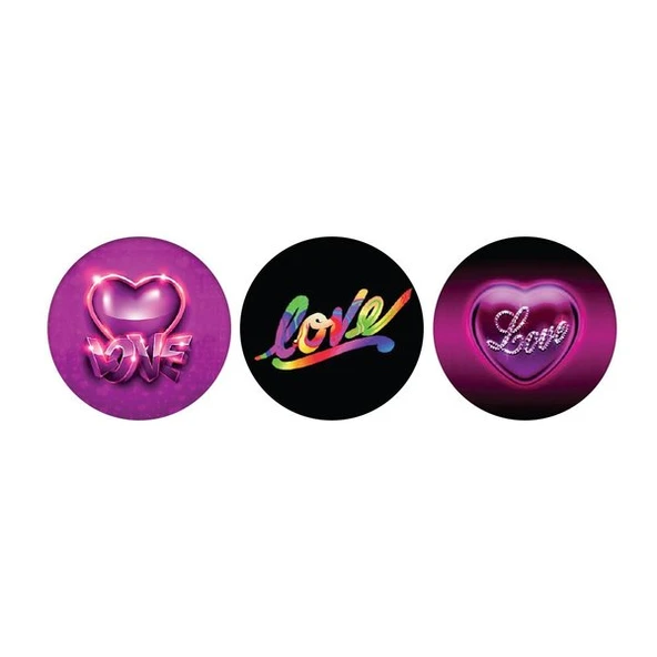 K-Gift 3 Lü (Buzdolabı Süsü) Cam Magnet Love ürün görseli 1