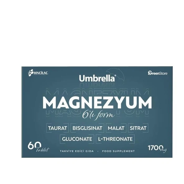 Umbrella Magnezyum 6 lı Form 60 Tablet ürün görseli 1