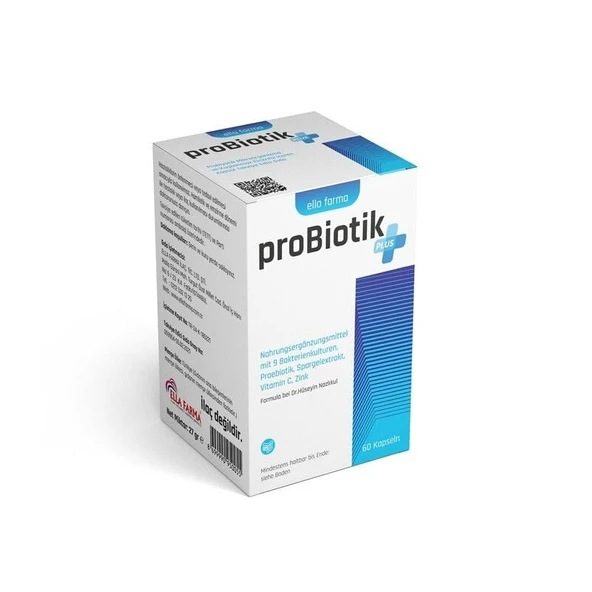 Probiotik Plus 60 Kapseln (Probiyotik, Kuşkonmaz Ekstresi) ürün görseli 1