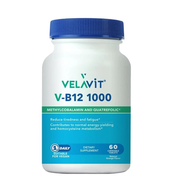 Velavit V-B12 1000 Çiğneme Tableti 60lı ürün görseli 1